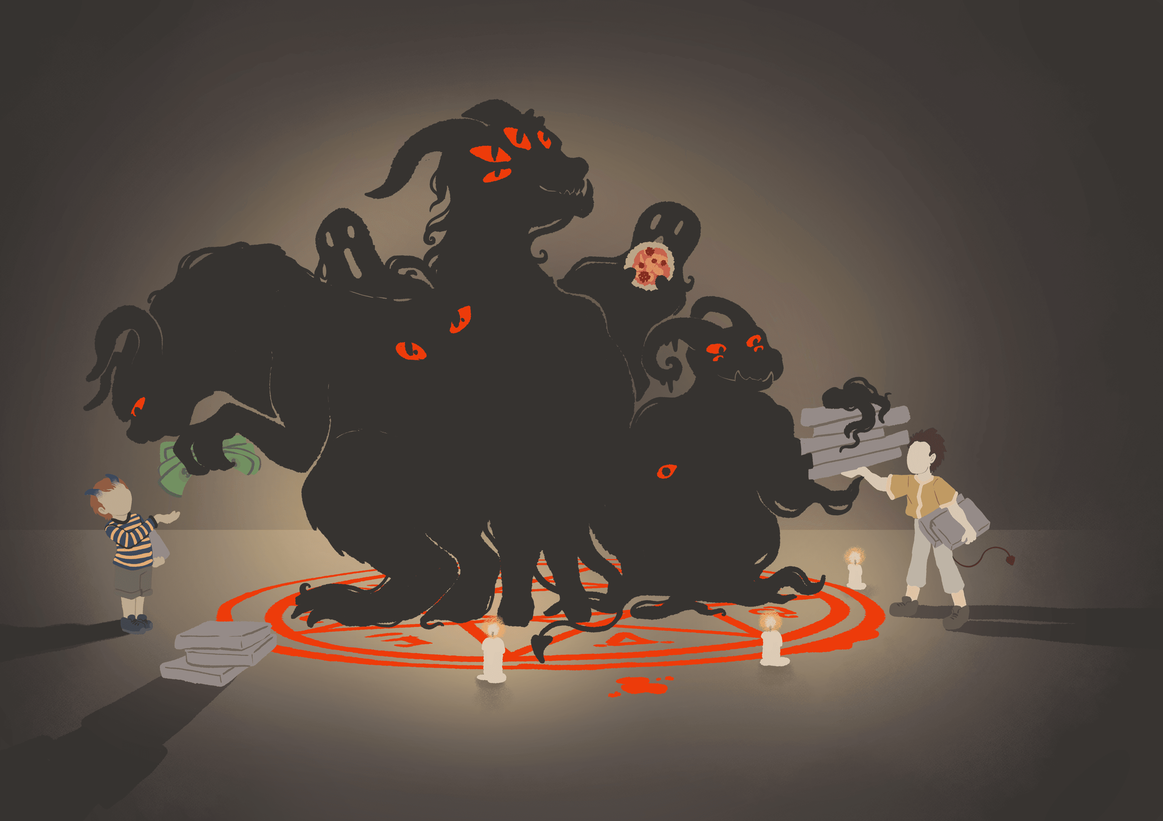 The four main child characters in class.